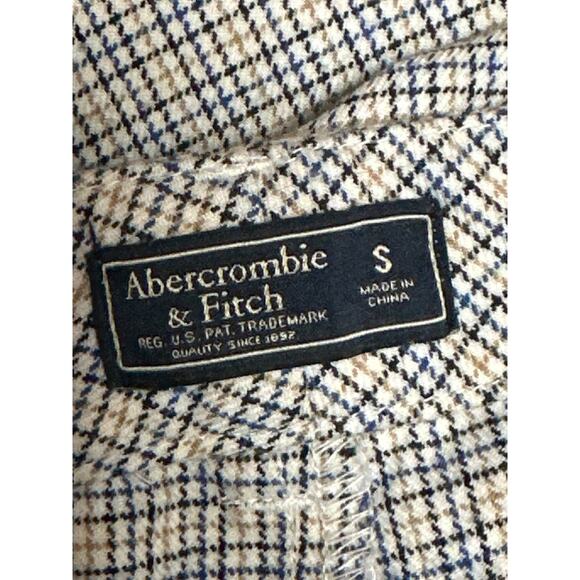 Abercrombie & Fitch Multicolor Plaid Mid Rise Flared Bootcut Trousers Pants Sz S - Picture 4 of 4
